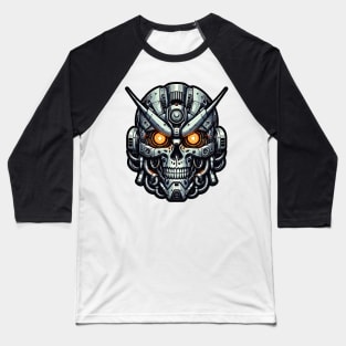 Biomech Skull S01 D46 Baseball T-Shirt